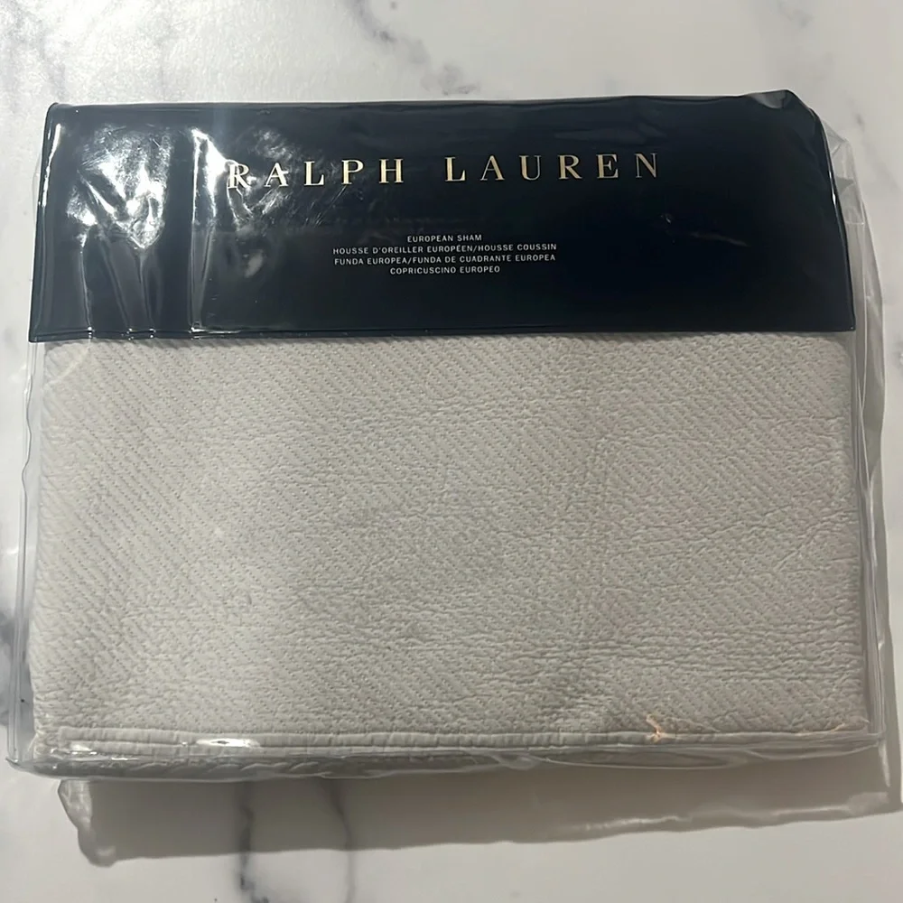Ralph Lauren Home Pauline Euro Sham in Grey, New w/Tag $185